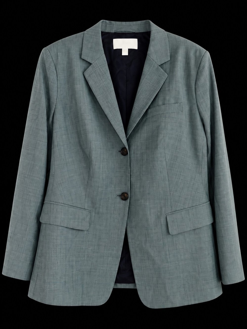 NWT BOSS Hugo Boss Jomana Virgin Wool Minidessin Blazer Teal Blue US 14 $545